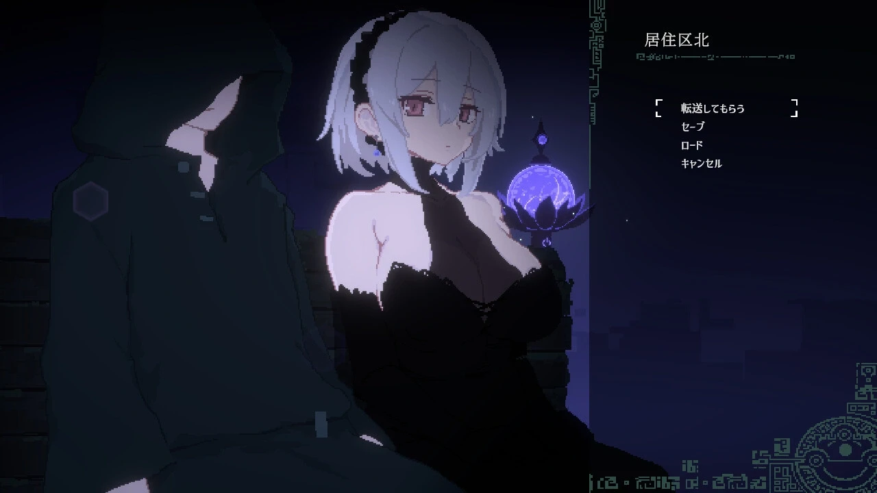戴黑色头饰的小魔女出现在居住区角色对话画面中