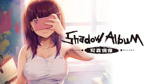Shadow Album 游戏封面，Nira 在窗前举起手机自拍
