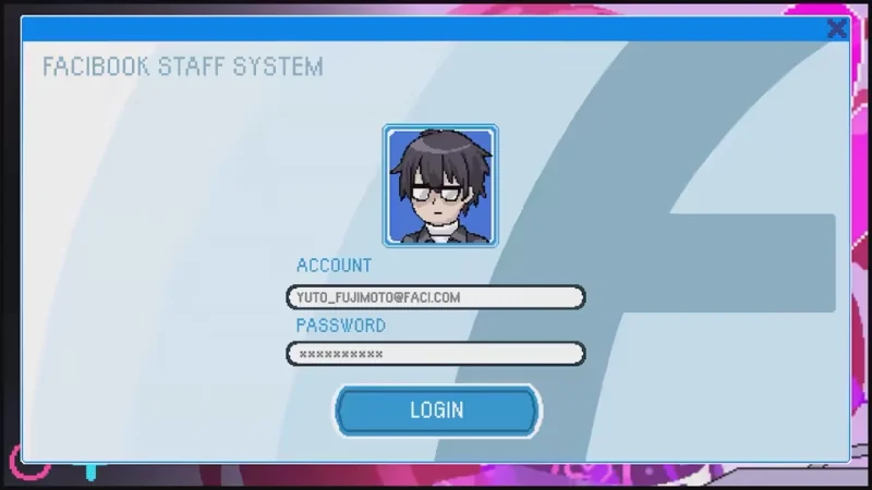 Facibook 员工系统的账号密码登录界面