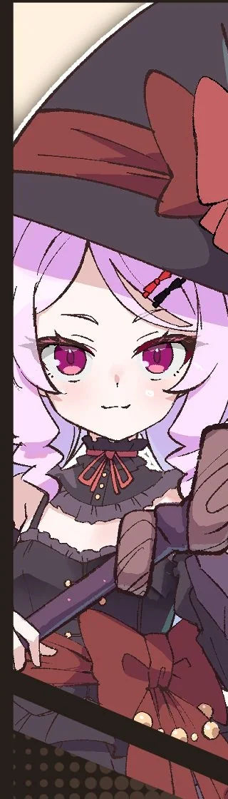 淡紫头发、戴着尖顶魔法帽的魔法使露娜